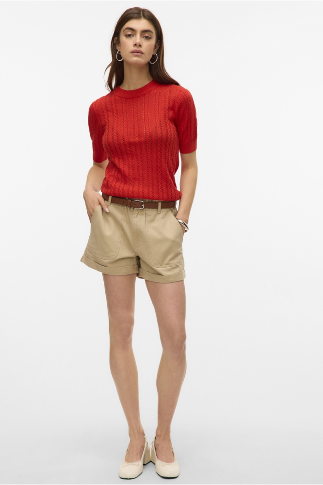 VMMORENA 2/4 O-NECK PULLOVER GA BOO 10321893 Fiery Red